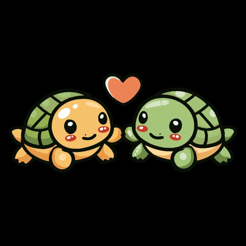 Tartaruga Coppia Amore Coppia In Amore