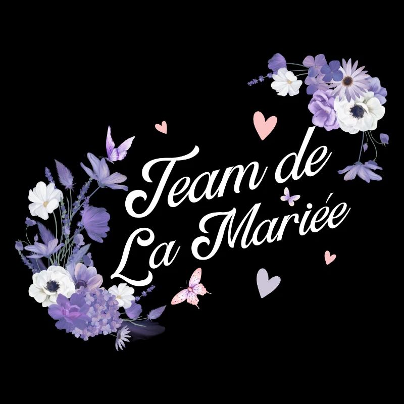 Lila Blumen Braut Team