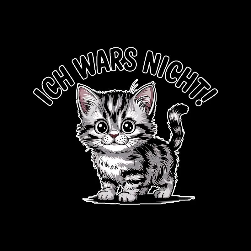 Süße Katze Ich war's nicht – Lustiges Comic-Tier