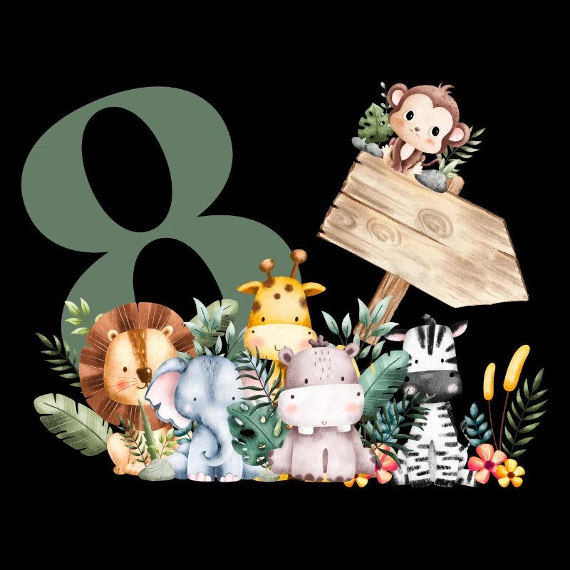 8th Birthday Personalized Safari