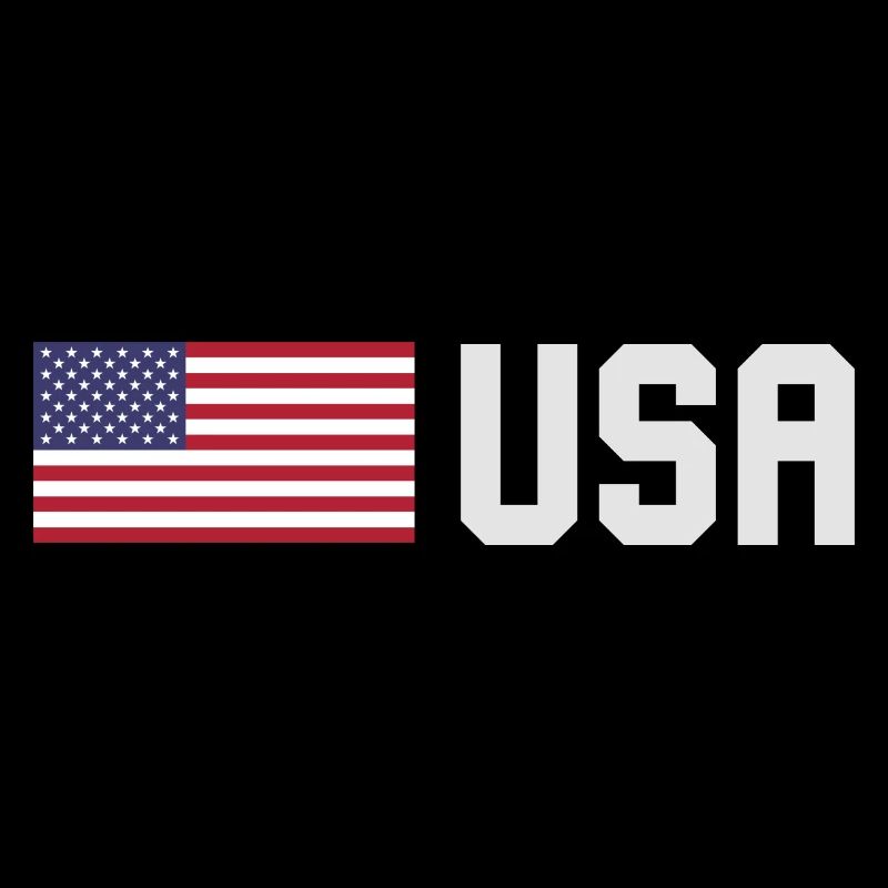 ÉQUIPE États-Unis Drapeau américain devant la police de caractères