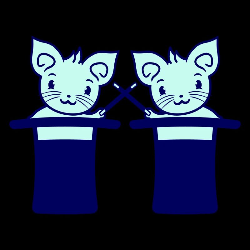 2 Magical Enchanted Top Hat Wizard Cats