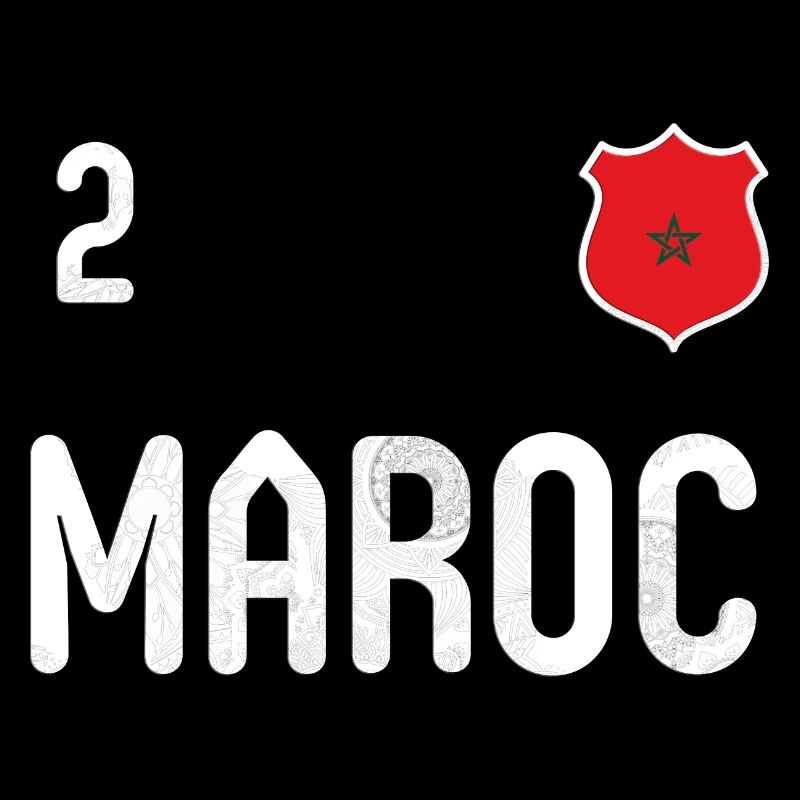 Teeshirt Maroc avec le numéro 2