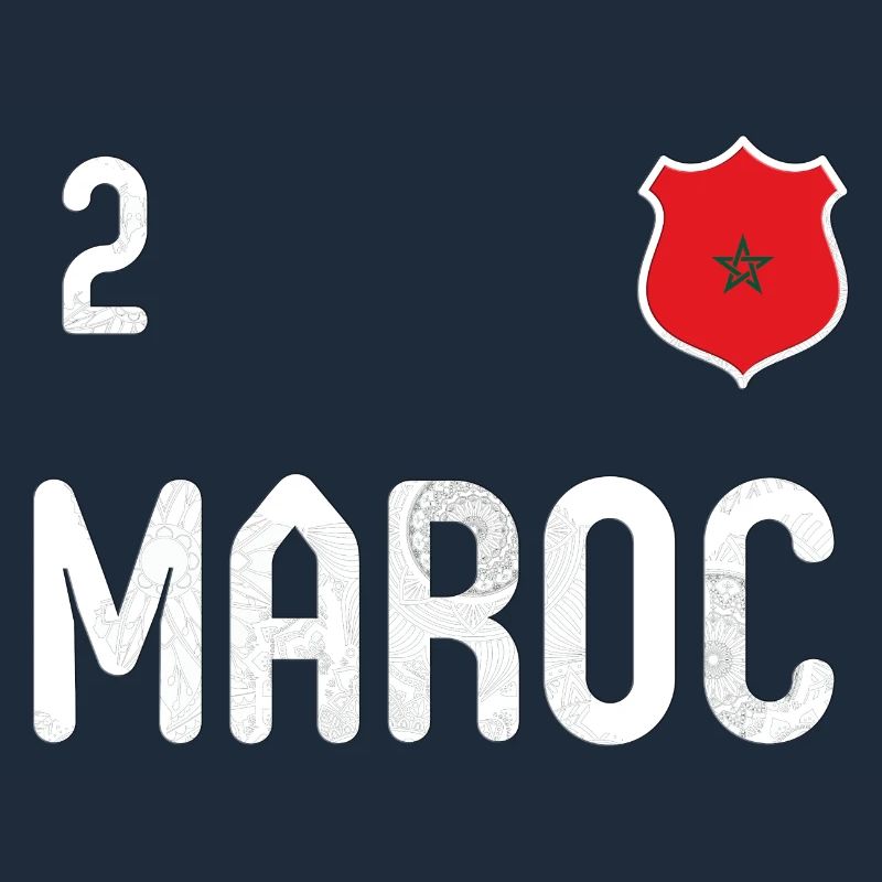 Teeshirt Maroc avec le numéro 2