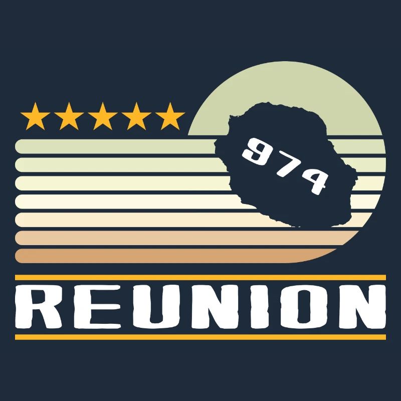 Gift idea design map Reunion Island 974