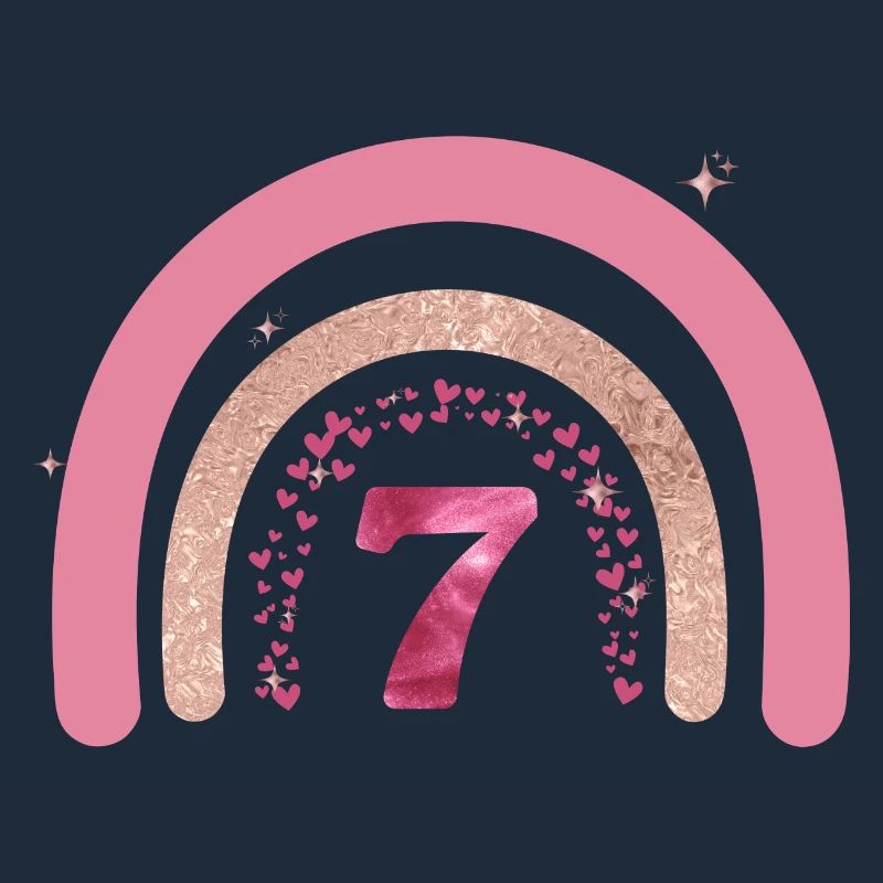 7. Geburtstag Regenbogen Rose