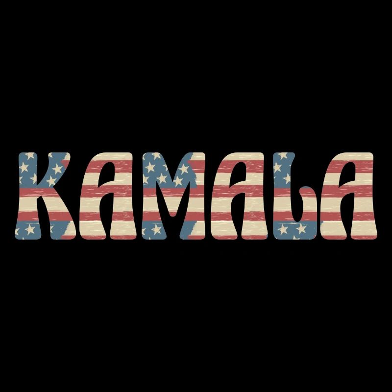 Kamala Drapeau américain dans le texte