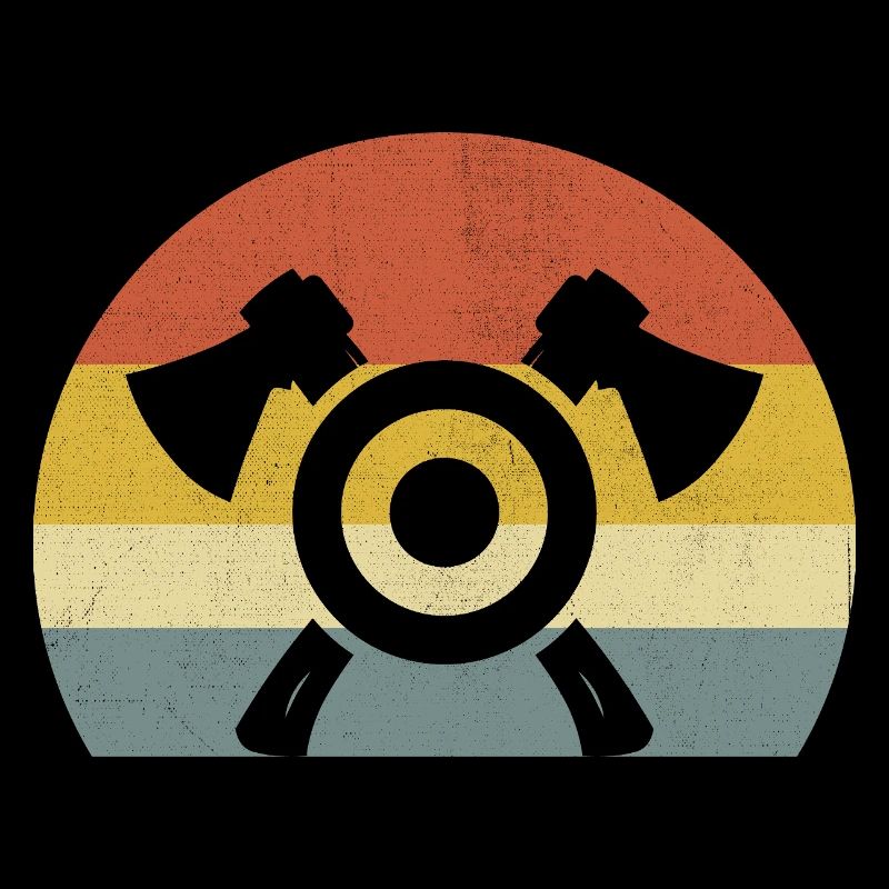 Rétro coucher de soleil hache lancer cible hachette lanceur