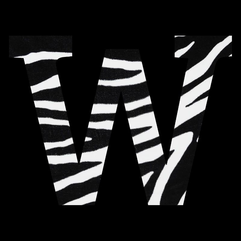 Buchstabe w zebra