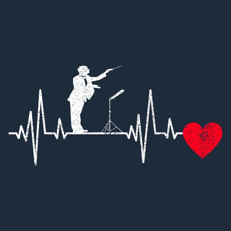 Dirigenten EKG Musik Dirigent Musiker Herzschlag