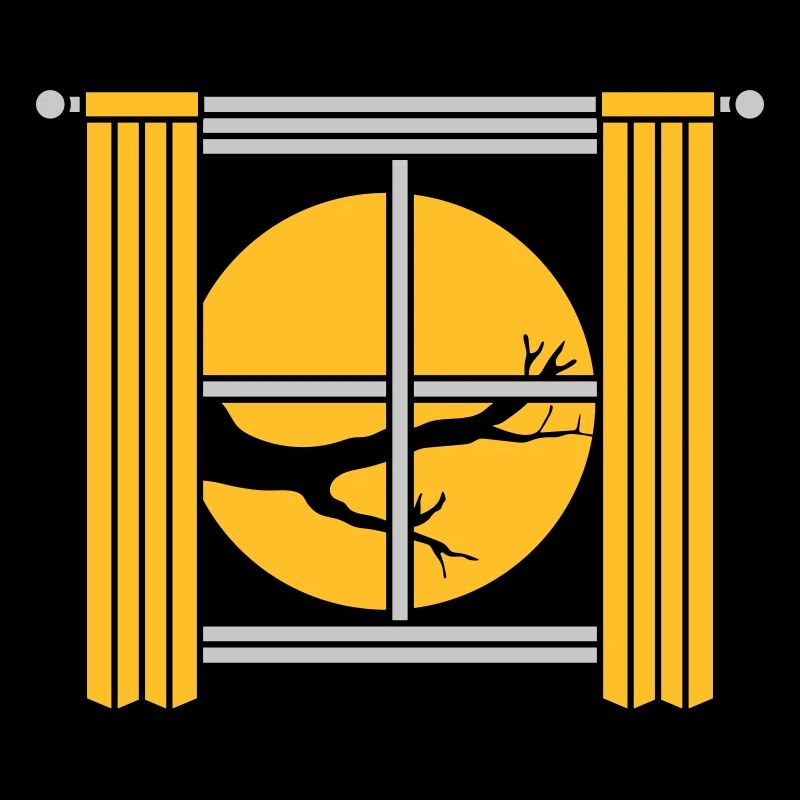 Moon Night Tree Window