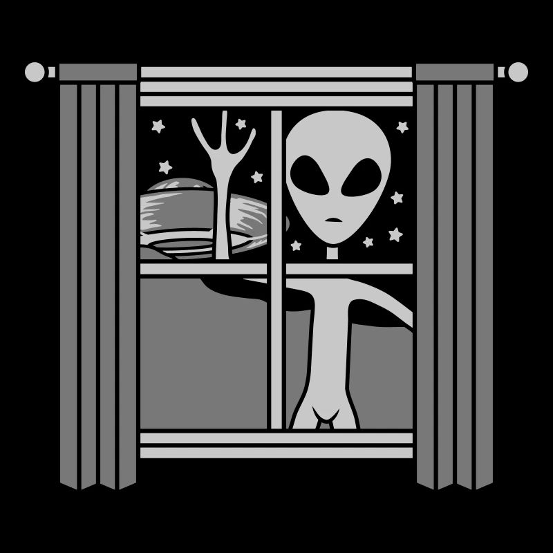 Window Ufo Alien at night