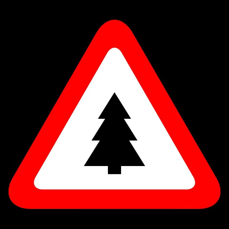 Panneau de signalisation: Attention Tannenbaum / Knut