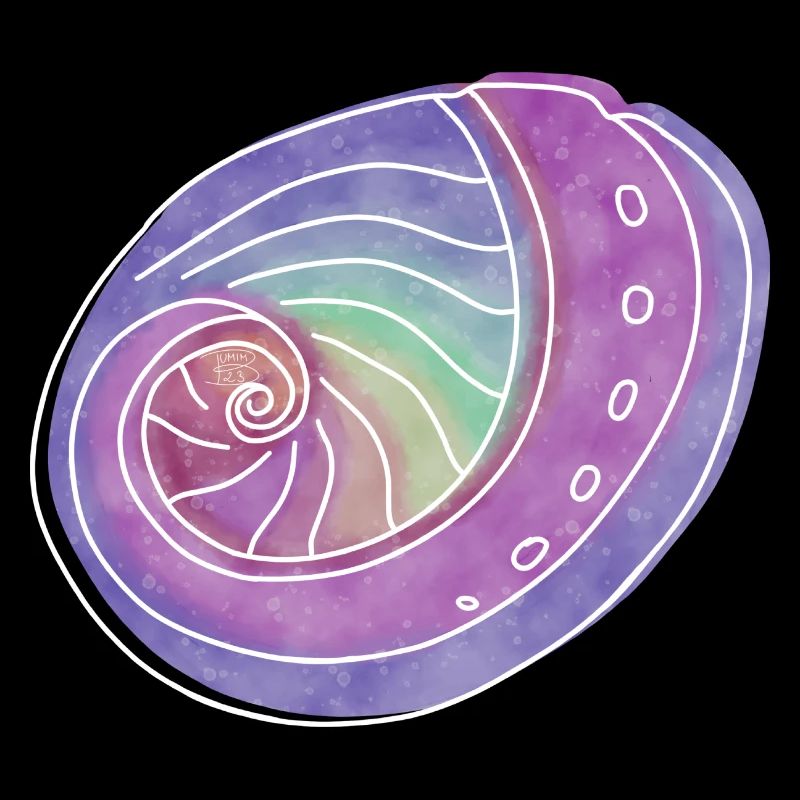 "Abalone", Boho Line Art Design, Serie "Shells"