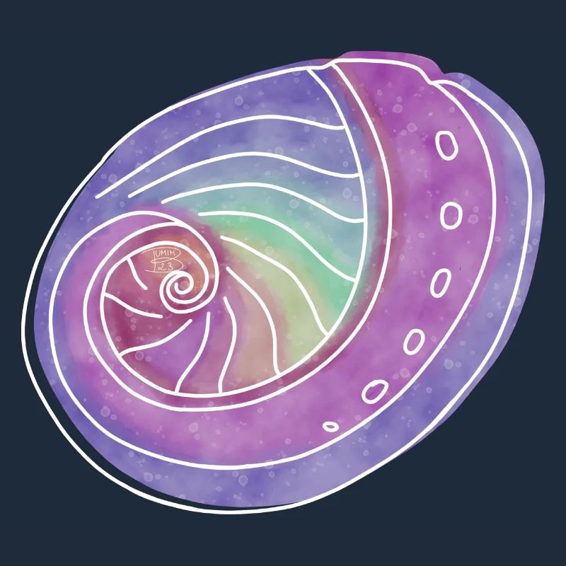 "Abalone", Boho Line Art Design, Serie "Shells"