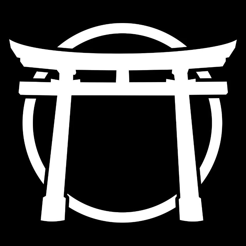Minimalist White Torii Gate: Serenity
