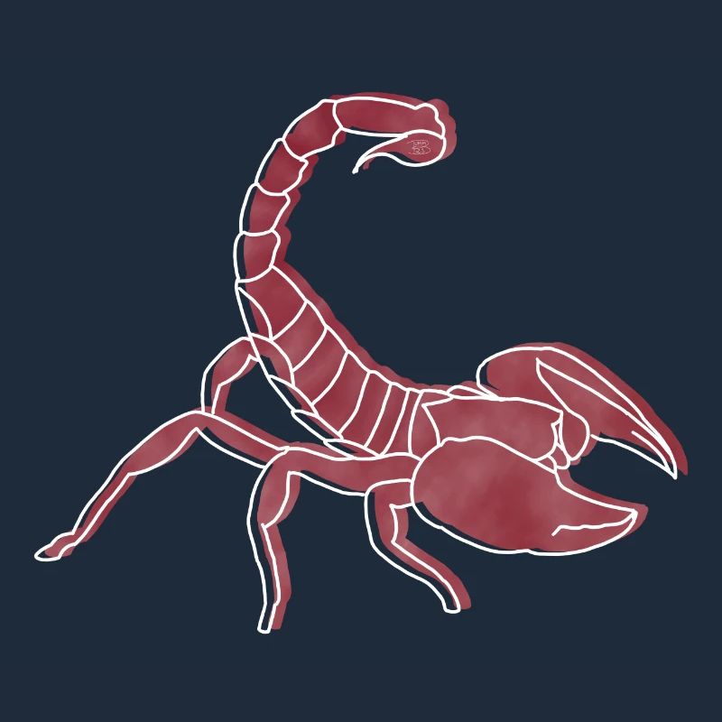 "Scorpion", boho line art design, series "Desert"