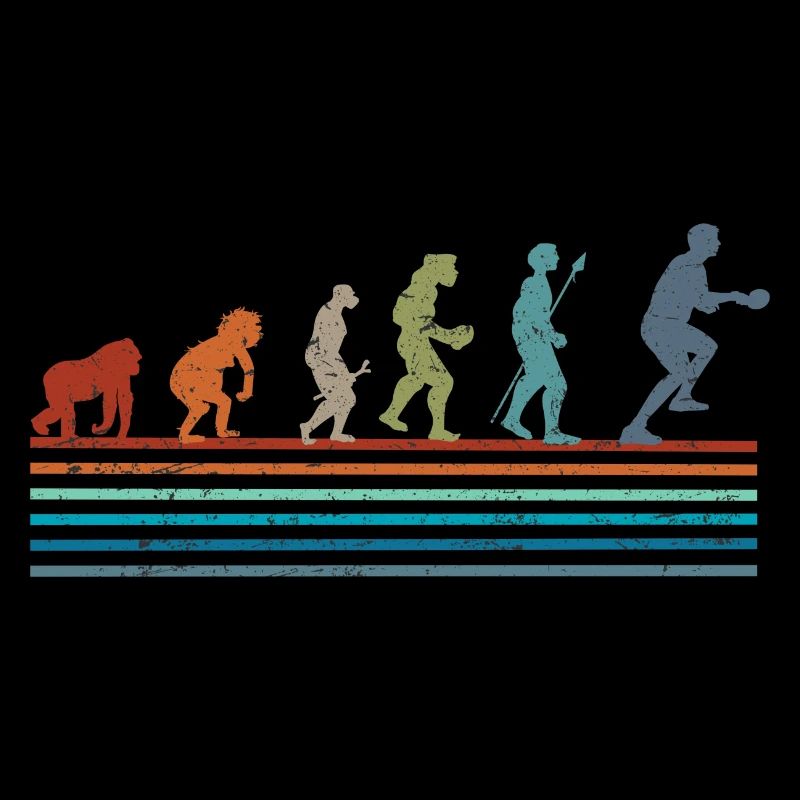 Évolution rétro vintage ping-pong
