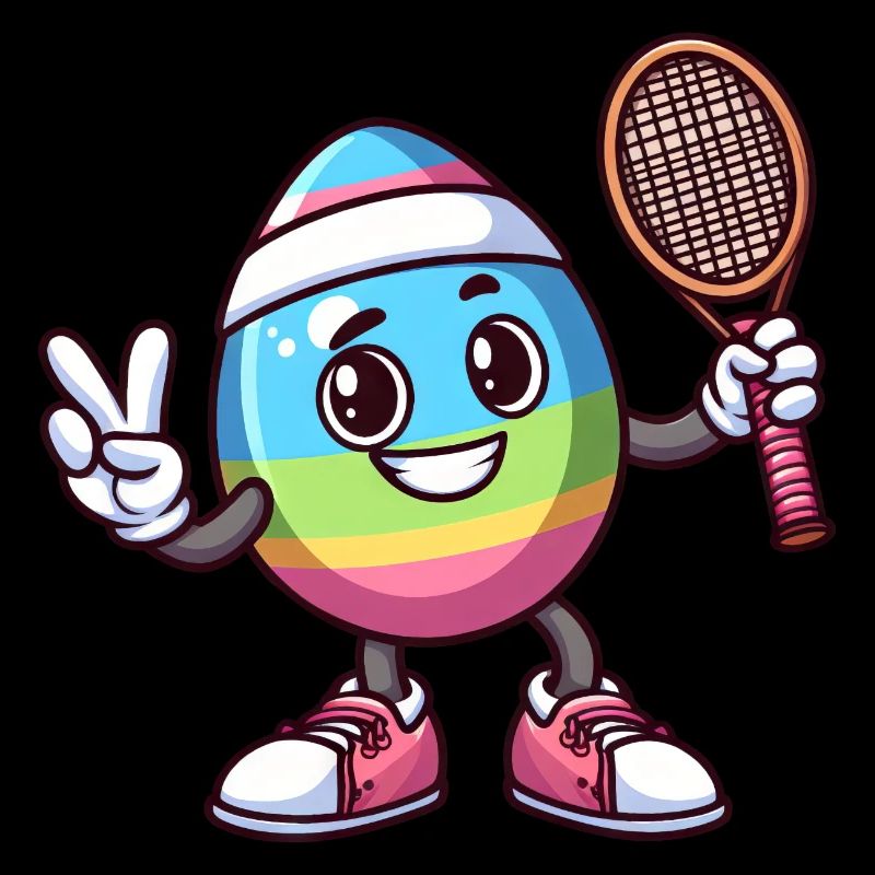 Easter Egg Easter Egg Tennis Tennis Player
