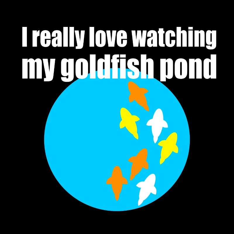 Goldfischschwarm im Goldfischteich