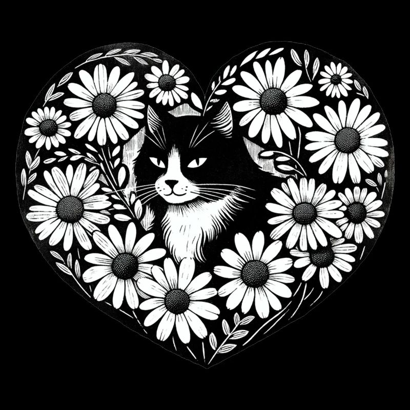 Smoking Katze Gänseblümchen