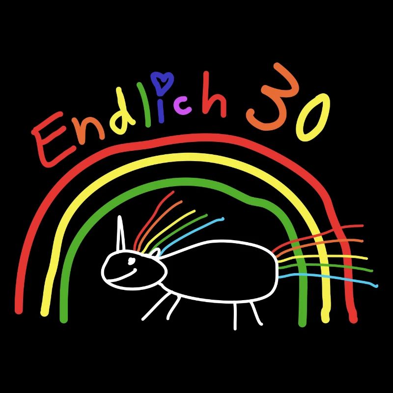 30. Geburtstag Einhorn Regenbogen Geschenkidee