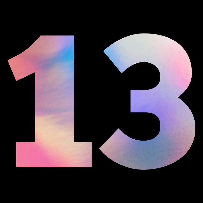 Numéro 13 coloré