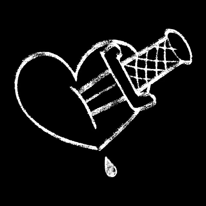 Heart Stitch Bleeding Punk Sketch