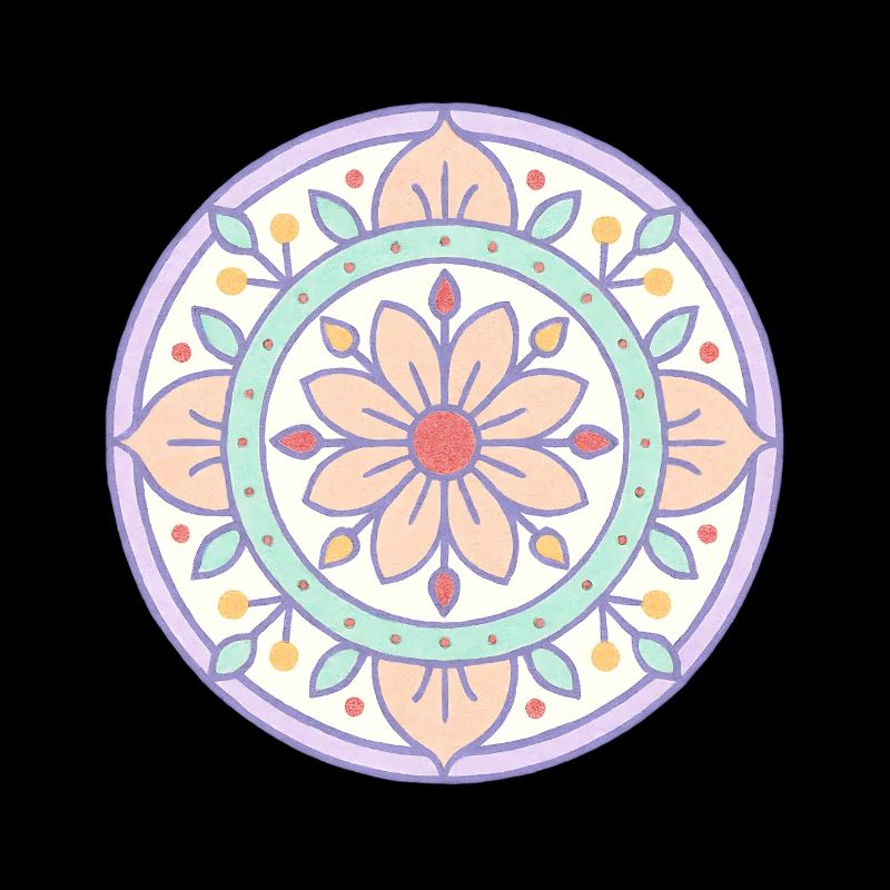 Mandala mit Risographie-Effekt