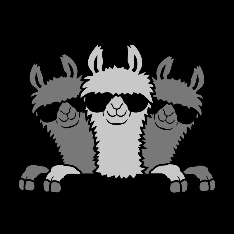 Lamas Freunde hinter Mauer