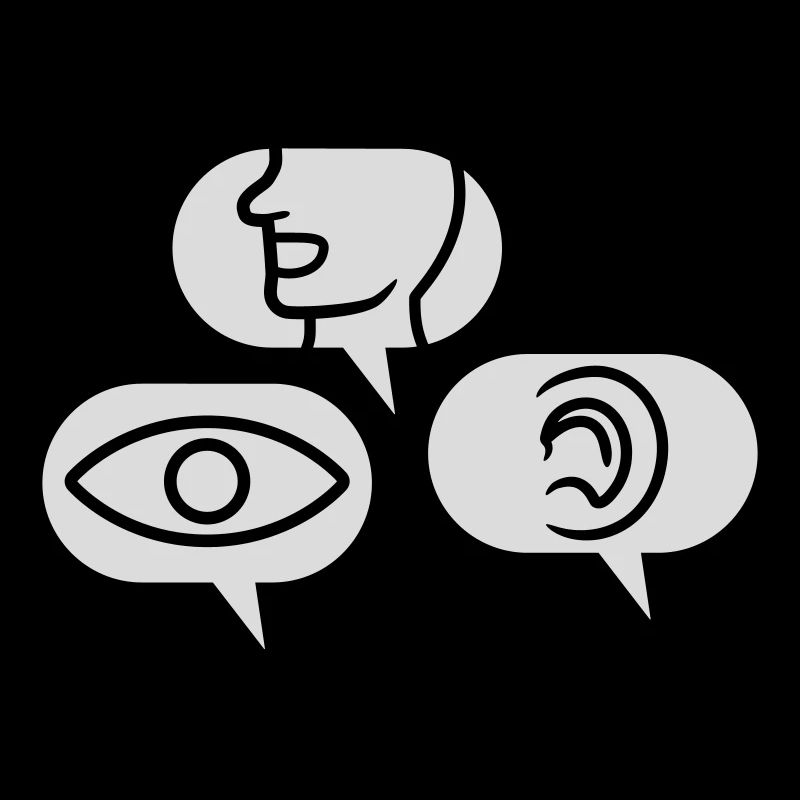 See Speak Hear Speech bubbles