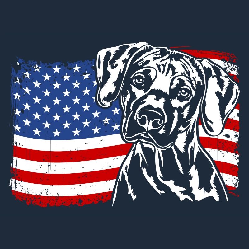 Rhodesian Ridgeback Amerika Fahne Hunde Wilsigns
