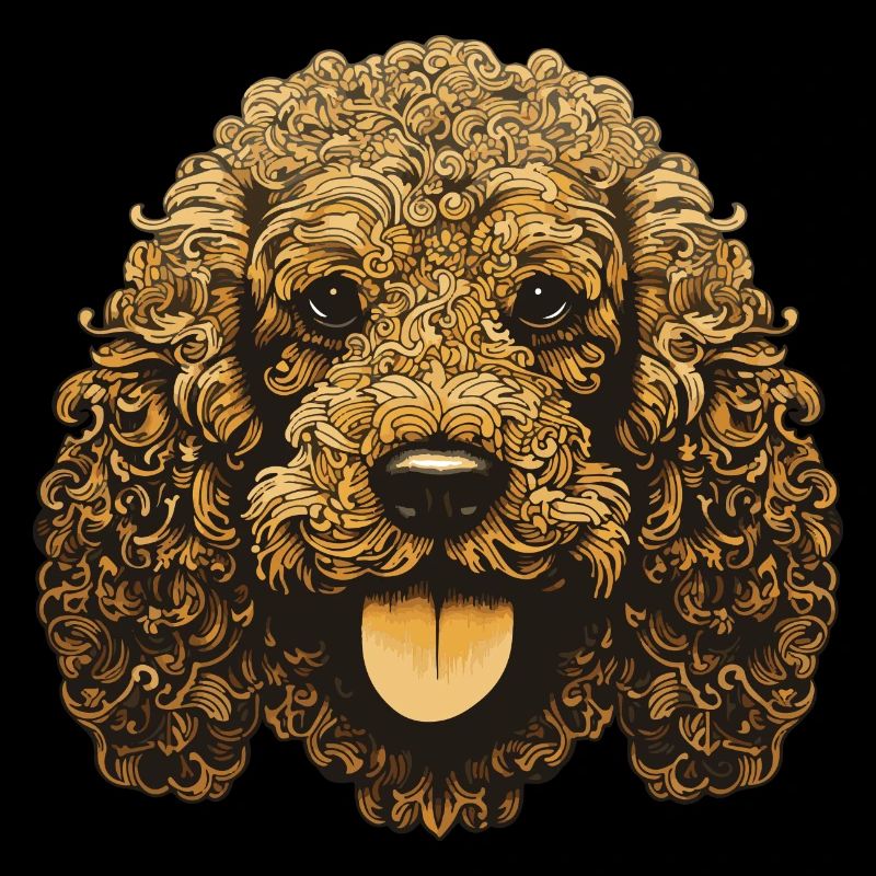 Portrait de chien caniche