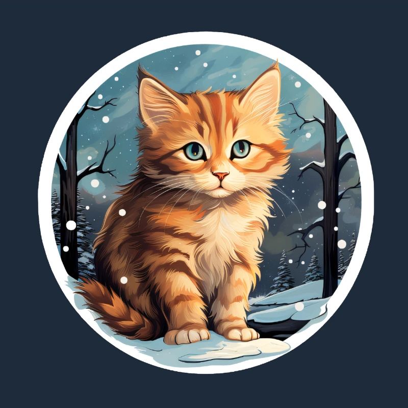 Chat dans la neige
