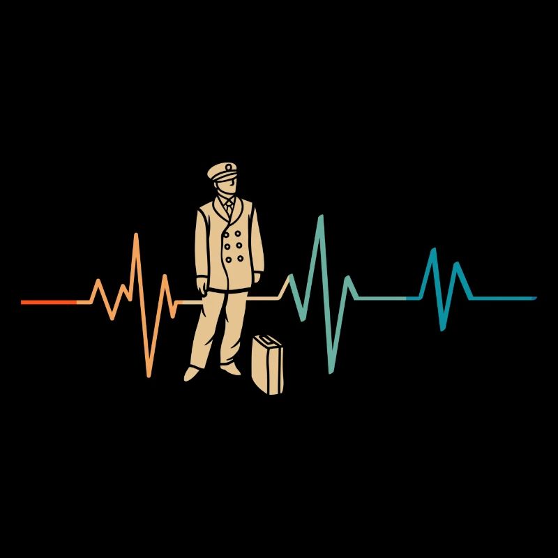 Heartbeat Retro Train Driver