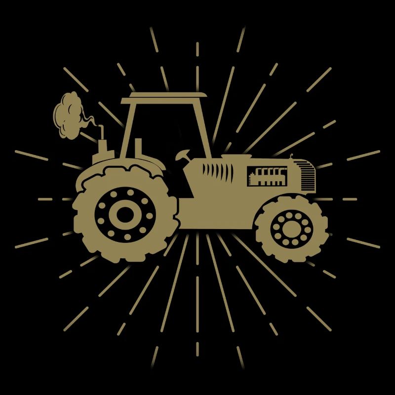 Tractor Silhouette Minimalist Agriculture