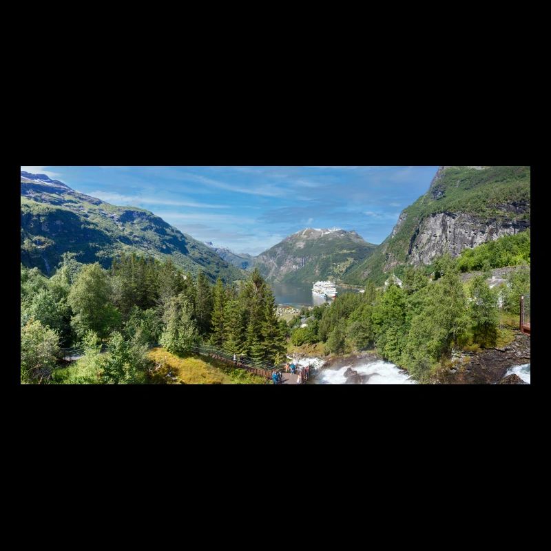Geiranger panorama Storseterfossen Norway