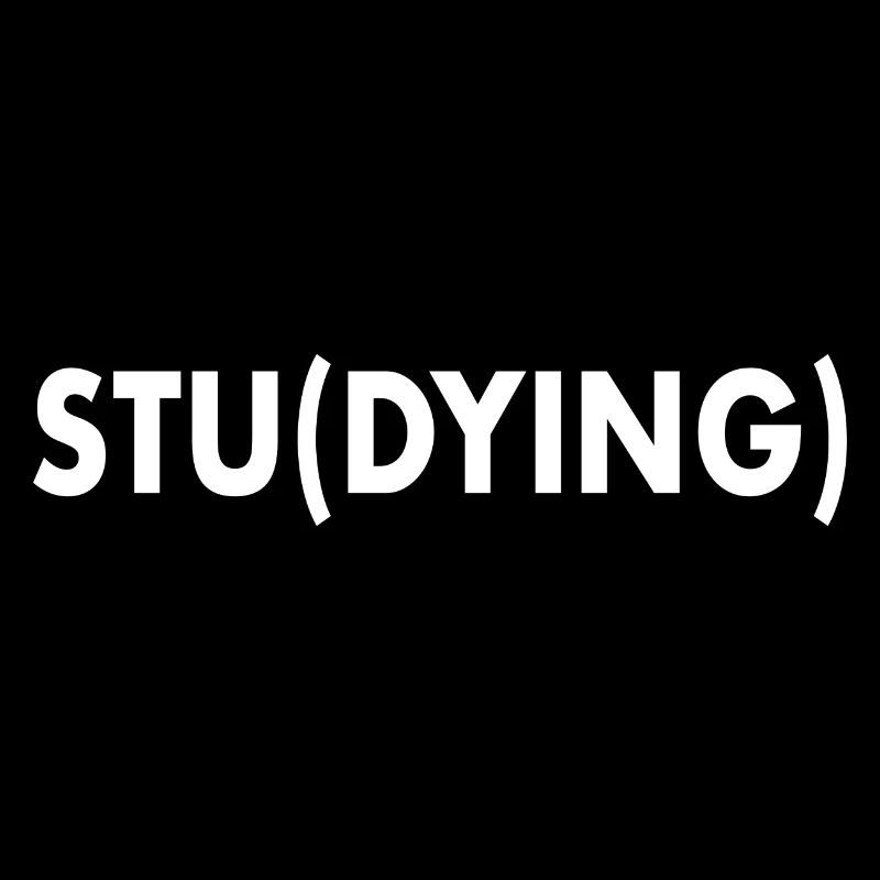 Student Studies Humor Irony Graduation