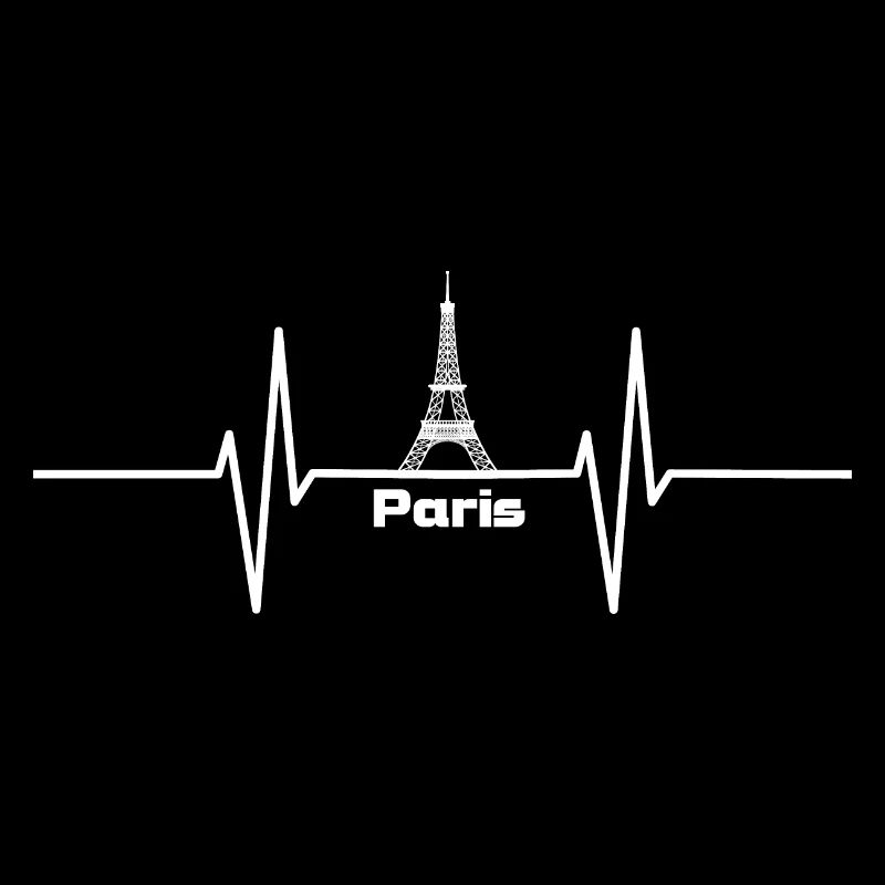 Battement de cœur avec la Tour Eiffel Paris
