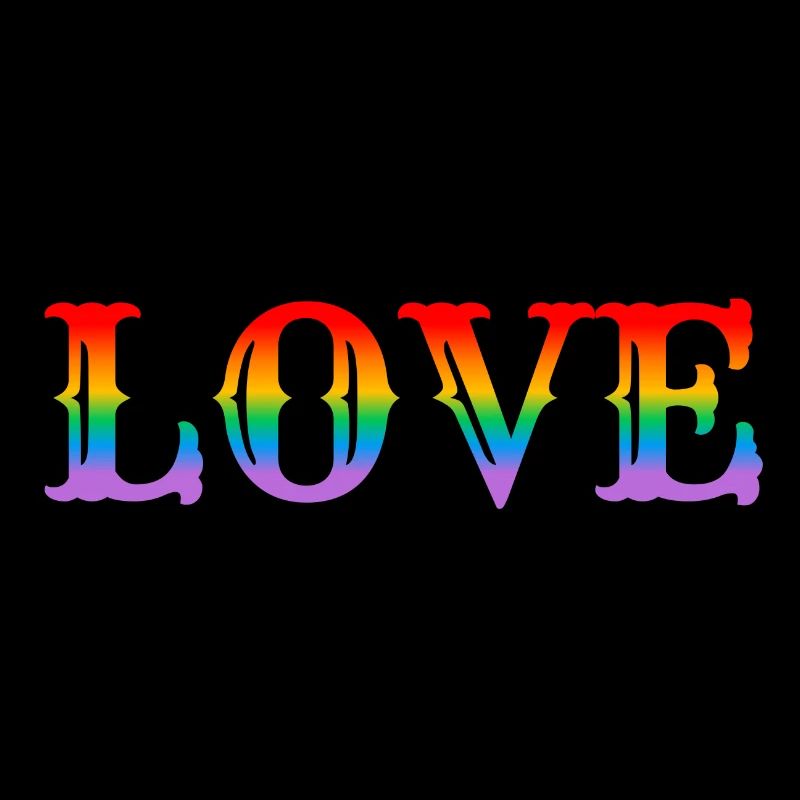 Amour arc-en-ciel rétro