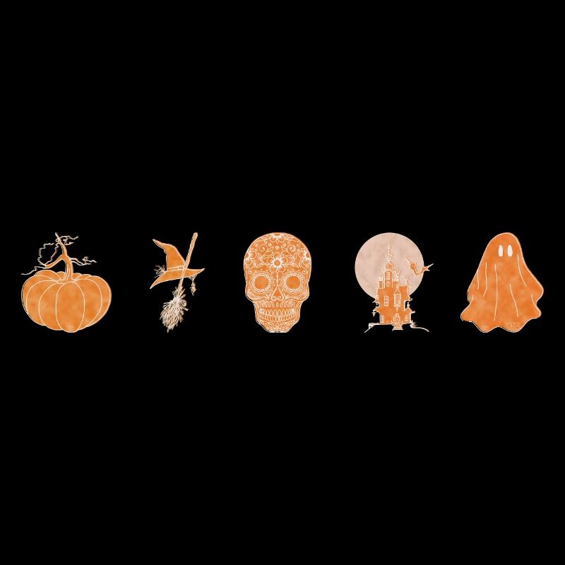 complete series "Halloween", boho line art design