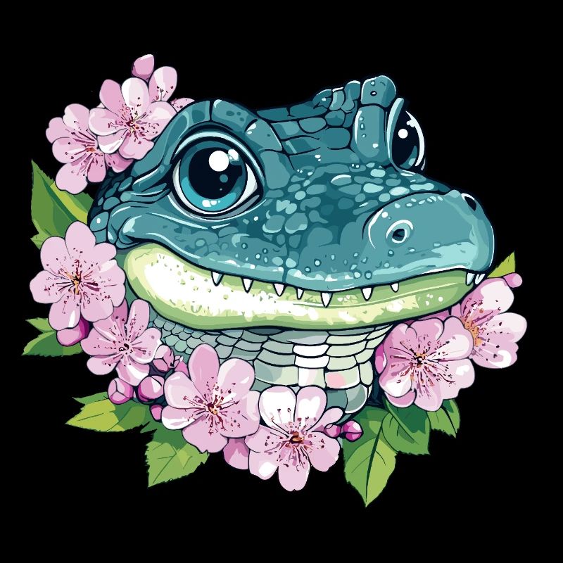 Cherry Blossom Crocodile