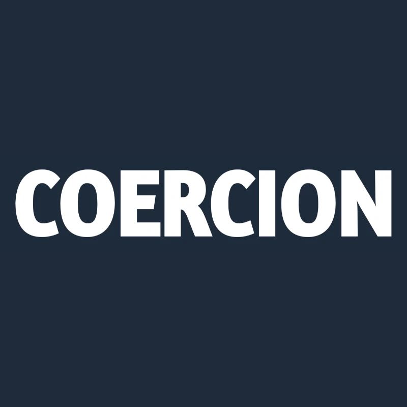 Coercion text in white