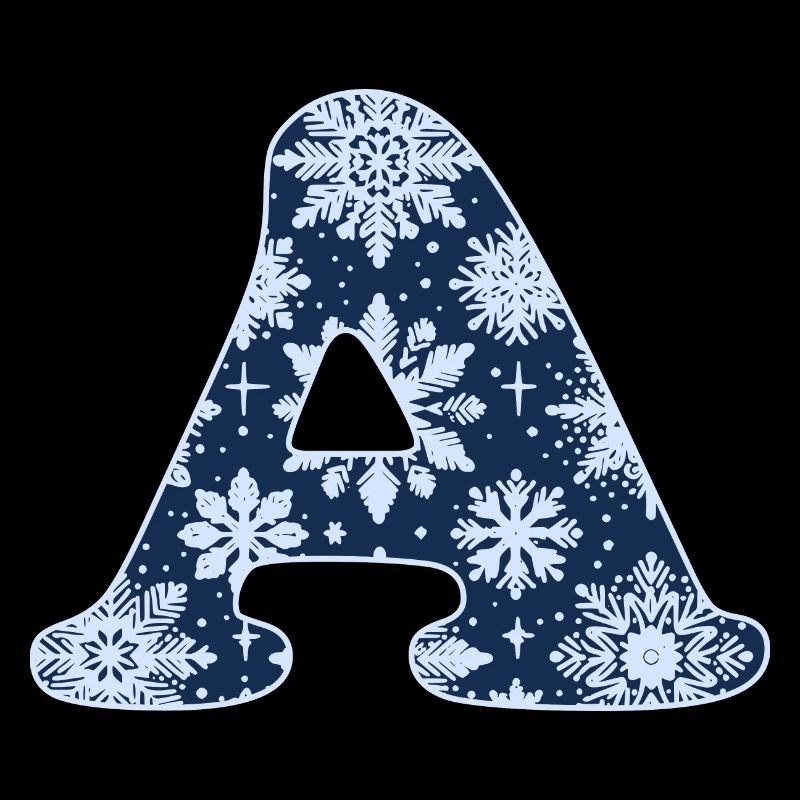 Letter A Snowflakes