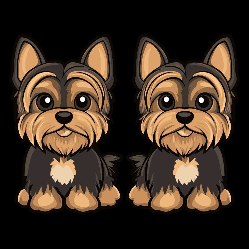 Yorkshire Terrier Hund Comic