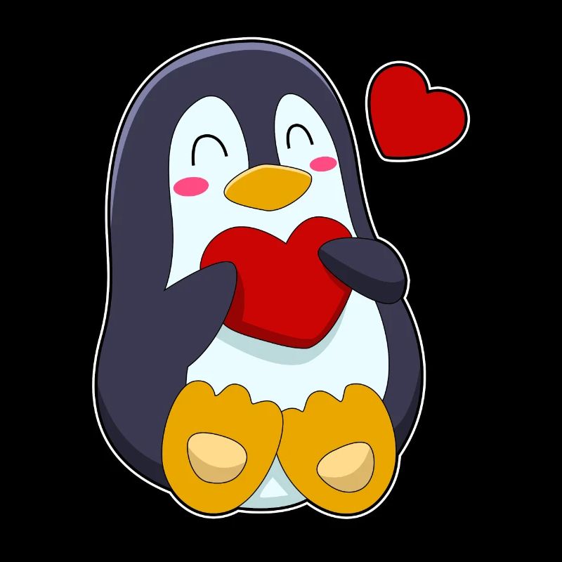 Pinguin mit Herz