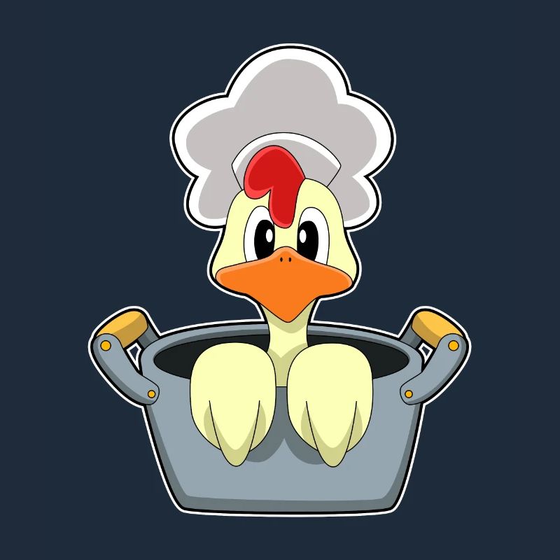 Hühnchen mit Kochtopf