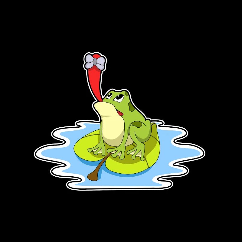 Grenouille sur feuille avec insecte