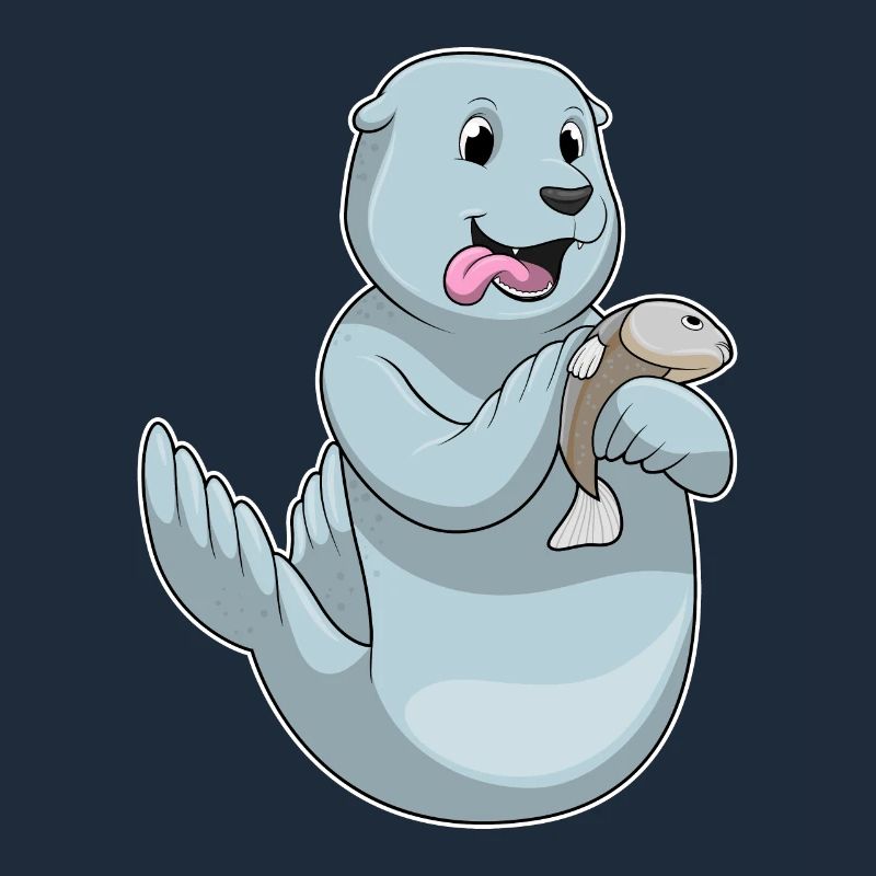 Seal with fish