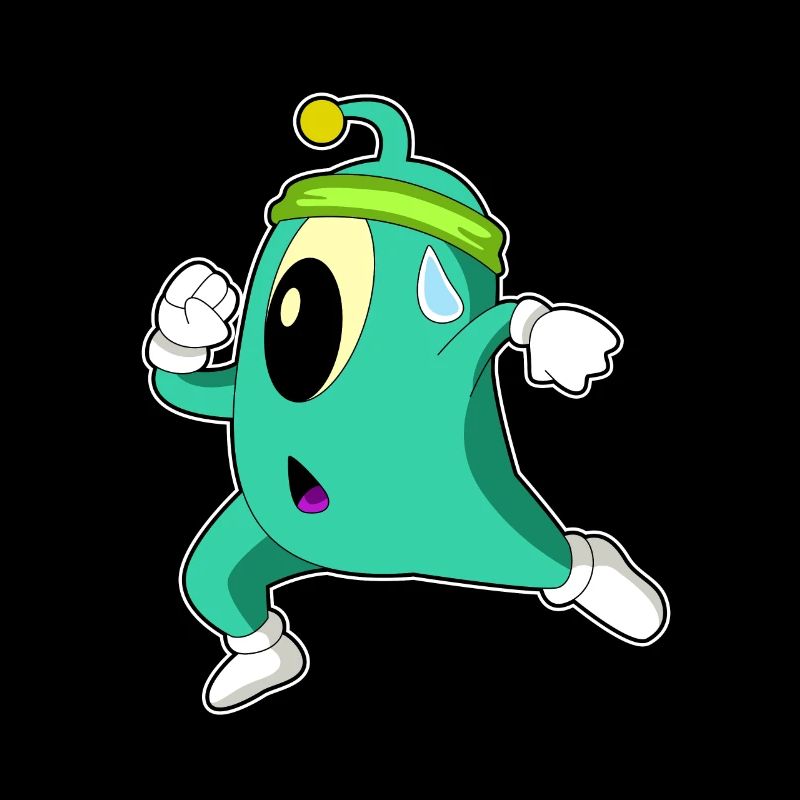 Alien als Jogger